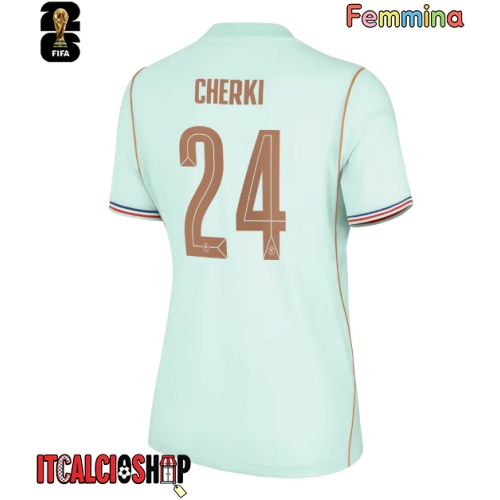 Francia Rayan Cherki #24 Seconda Maglia Femmina Mondiali 2026 Manica Corta